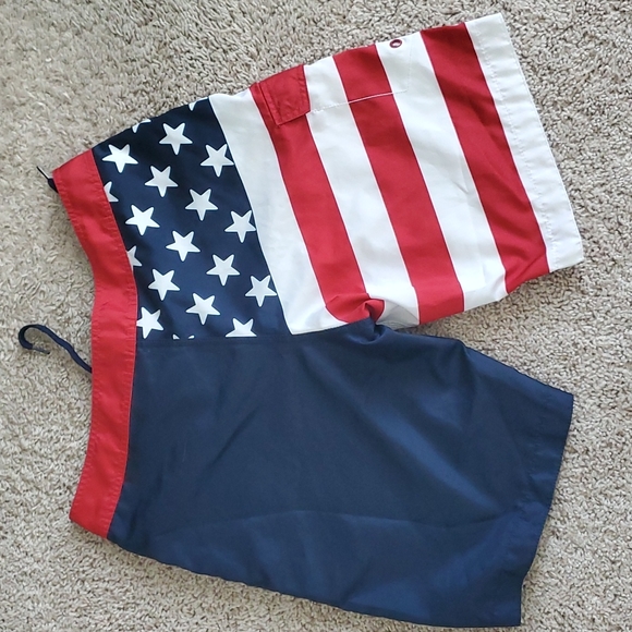 Old Navy Size M Stars Stripes Flag Swim Shorts Trunks - Picture 6 of 7